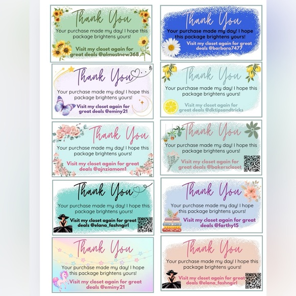 Customized Thank You Cards (50), Handmade - Picture 3 of 12